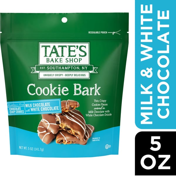 Cookies & Cakes Tate's Bake Shop Chocolate Chip Cookies With Milk Chocolate With White Chocolate Drizzle hero