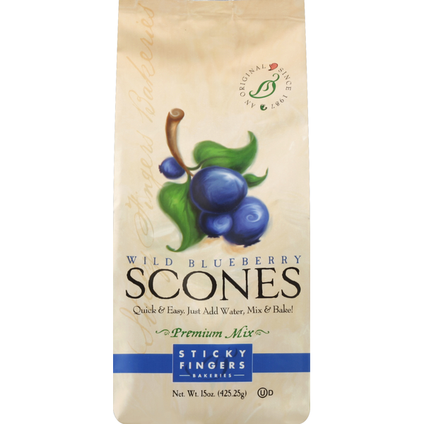 Doughs, Gelatins & Bake Mixes Sticky Fingers Bakeries Scones Mix, Premium, Wild Blueberry hero