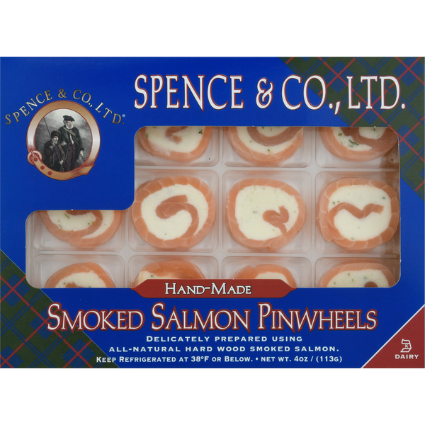 Packaged Seafood Spence & Co., Ltd. Salmon Pinwheels, Smoked hero