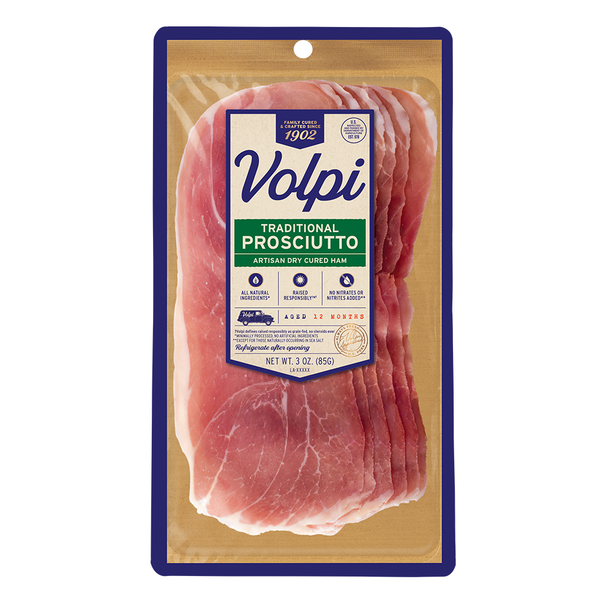 Lunch Meat-Prepackaged Volpi Traditional Prosciutto hero