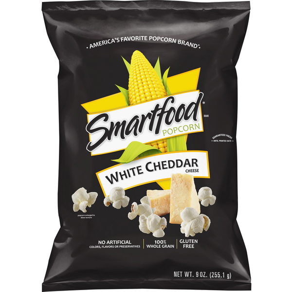 Popcorn & Jerky Smartfood Popcorn Popped, White Cheese hero