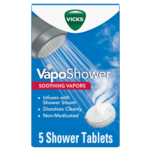 Cold, Flu & Allergy Vicks VapoShower, Dissolvable Shower Tablets, Soothing Non-Medicated Vapors hero