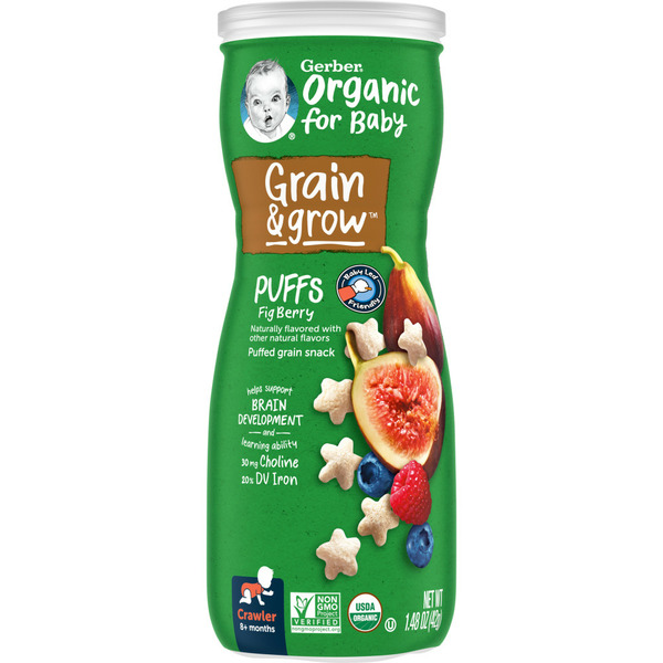 Baby Food & Formula Gerber Organic Puffs, Fig Berry hero