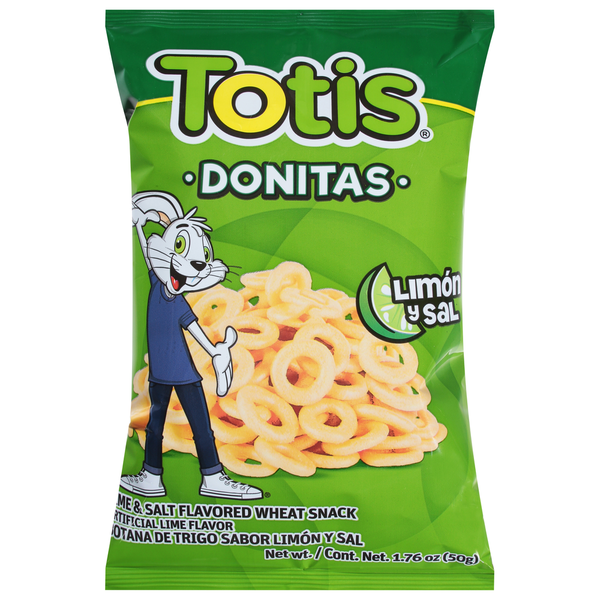 Latino Foods Totis Wheat Snack, Lime & Salt Flavored hero