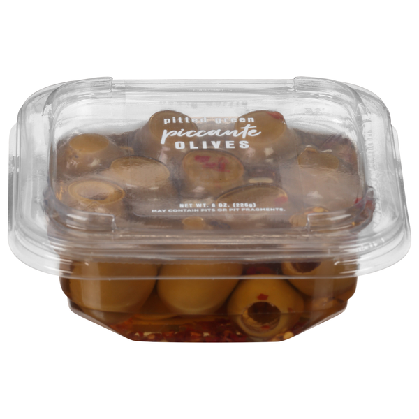 Prepared Meals DeLallo Olives, Piccante, Pitted Green hero