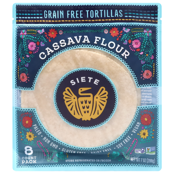 Tortillas & Flat Bread Siete Tortillas, Grain Free, Cassava Flour hero