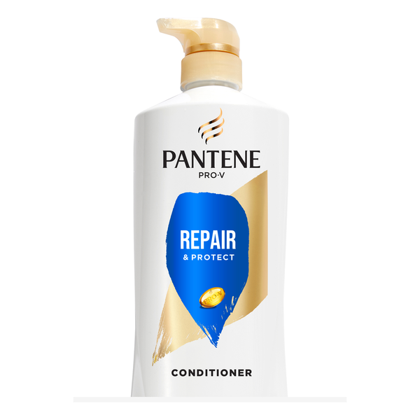 Hair Care Pantene Conditioner, Repair and Protect for Damaged Hair, Color Safe, with pump hero