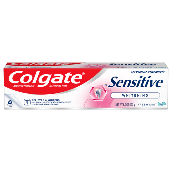 Oral Hygiene Colgate Sensitive Toothpaste for Teeth Whitening, Fresh Mint Gel hero