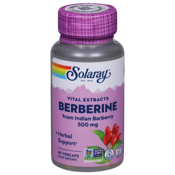 Dietary Supplements Solaray Berberine, from Indian Berberine, 500 mg, Vegcaps hero