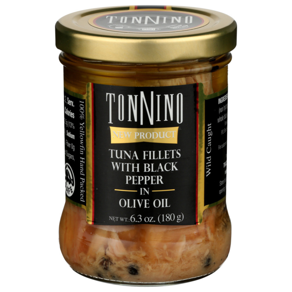 Canned Meat & Seafood Tonnino Tuna Fillets with Black Pepper in Olive Oil hero