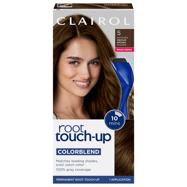 Hair Care Clairol Permanent Root Touch-Up, Colorblend, 5 Medium Brown hero