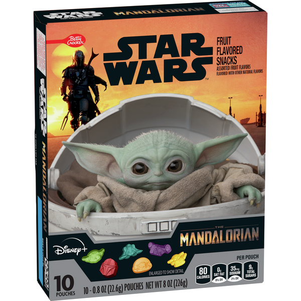 Fruit & Vegetable Snacks Betty Crocker Disney Star Wars The Mandalorian Gluten Free Fruit Flavored Snacks hero