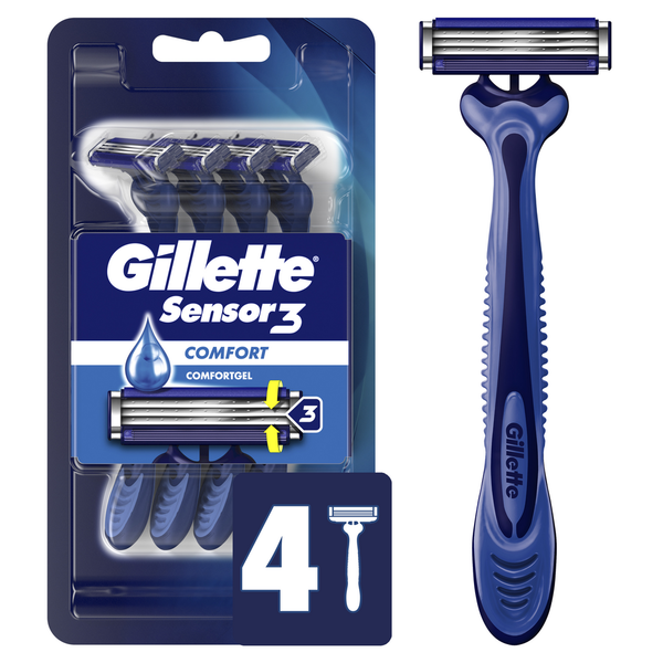 Shave Needs Gillette Sensor3 Men's Disposable Razor hero