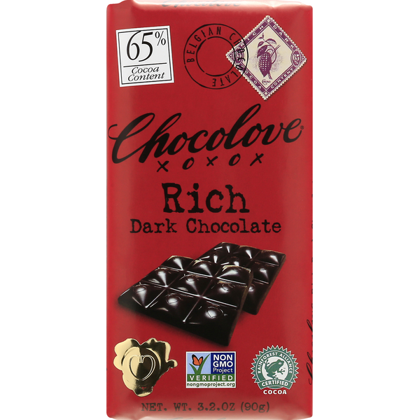 Candy & Chocolate Chocolove Dark Chocolate, Rich, 65% Cocoa hero