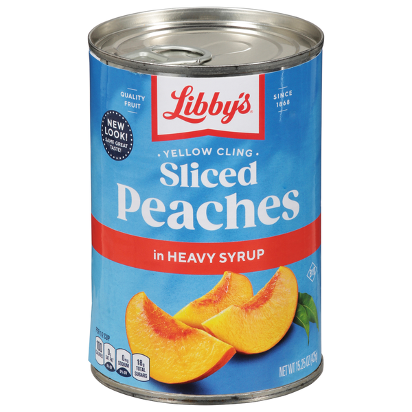 Canned Fruit & Applesauce Libby's Peaches, in Heavy Syrup, Sliced, Yellow Cling hero