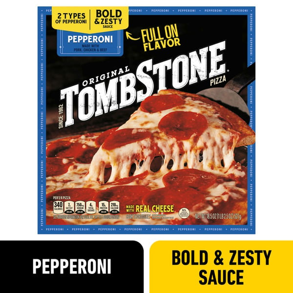 Frozen Pizza Tombstone Original Pepperoni hero