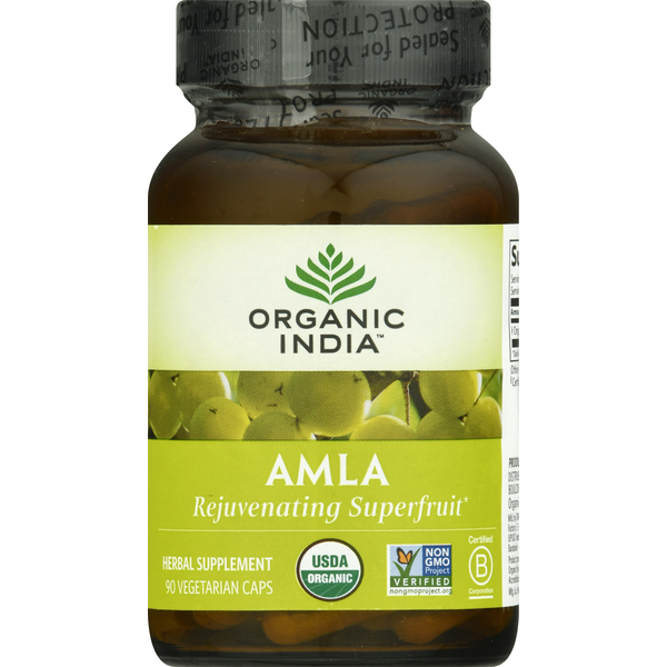 Vitamins & Supplements ORGANIC INDIA Amla, Vegetarian Caps hero