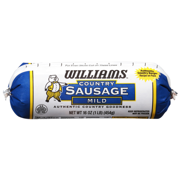 Hot Dogs, Bacon & Sausage Williams Mild Country Sausage Roll hero