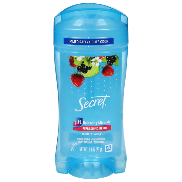 Deodorants Secret Antiperspirant/Deodorant, Refreshing Berry, Clear Gel hero