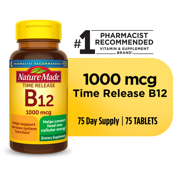 Vitamins & Supplements Nature Made Vitamin B12 1000 mcg Time Release Tablets hero