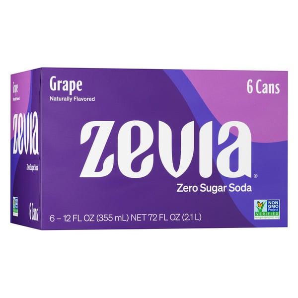 Soft Drinks Zevia Zero Sugar Grape Soda hero