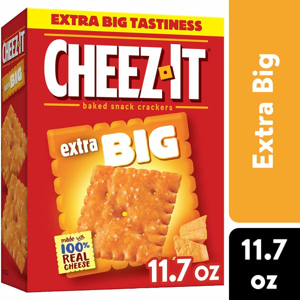 Crackers Cheez-It Cheese Crackers, Baked Snack Crackers, Lunch Snacks, Extra Big hero