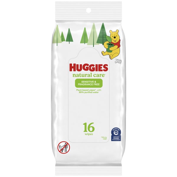 Diapers & Wipes Huggies Natural Care Sensitive Unscented Baby Wipes hero