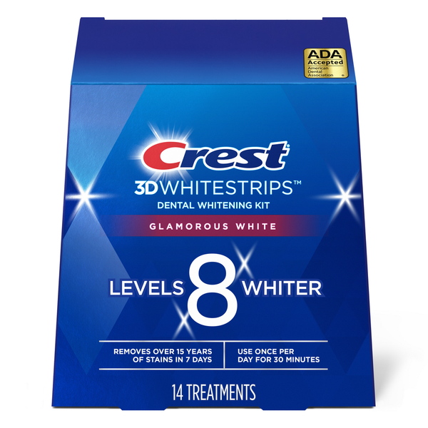 Oral Hygiene Crest 3D Whitestrips Glamorous White At-home Teeth Whitening Kit hero