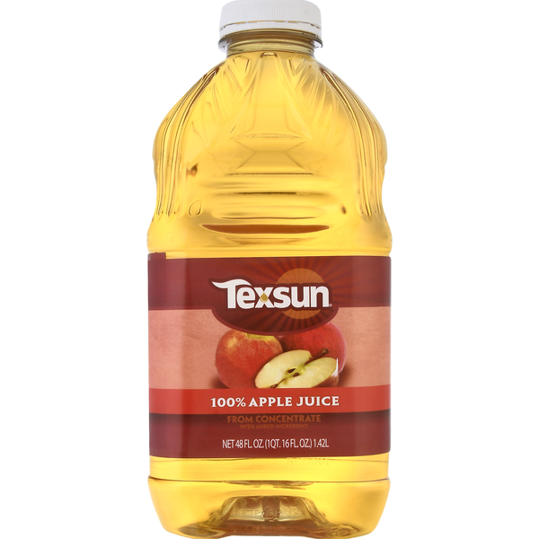 Juice & Nectars Texsun 100% Juice, Apple hero