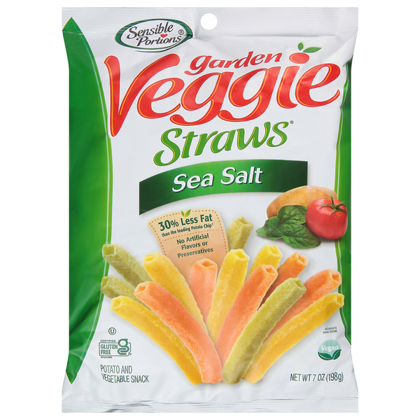 Fruit & Vegetable Snacks Sensible Portions Garden Veggie Straws Sea Salt hero