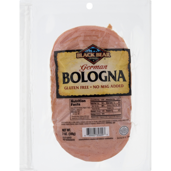 Lunch Meat Black Bear Bologna, German hero