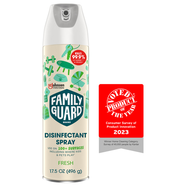 FamilyGuard Disinfectant Spray Aerosol, Fresh hero