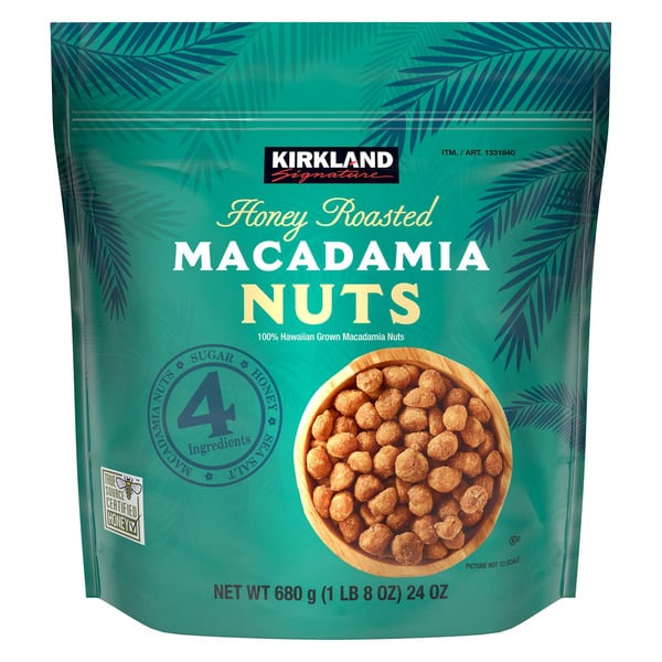 Fruit & Nuts Kirkland Signature Honey Roasted Macadamia Nuts 24 oz hero