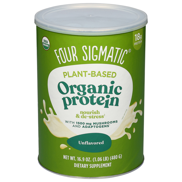 Protein & Meal Replacements Four Sigmatic Organic Protein, Plant-Based, Unflavored hero