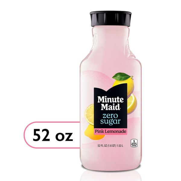 Refrigerated Juice, Coffee, & Tea Minute Maid Sugar Pink Lemonade Bottle hero