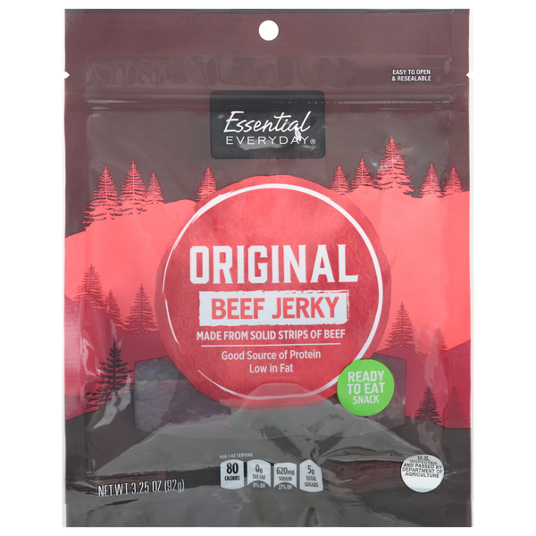 Popcorn & Jerky Essential Everyday Beef Jerky, Original hero