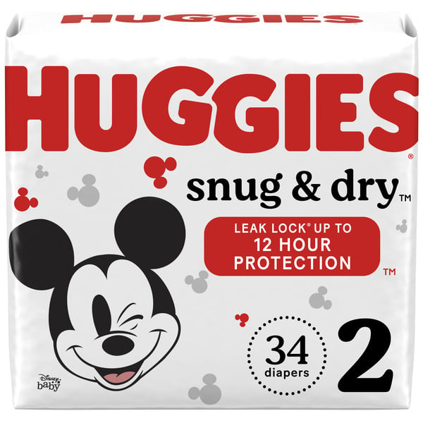 Diapers & Wipes Huggies Snug & Dry Baby Diapers, Size 2 (12-18 lbs) hero