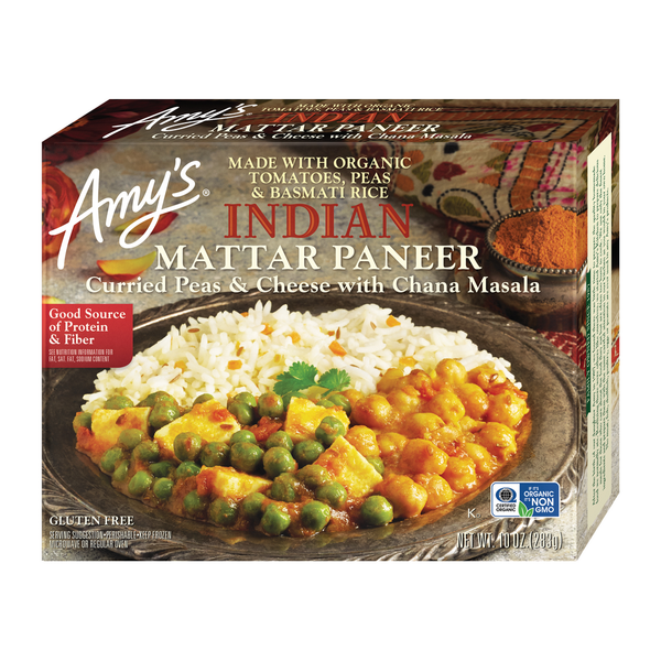 Frozen Meals Amy's Kitchen Indian Mattar Paneer hero