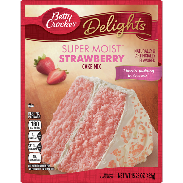 Plates, Bowls, Cups & Flatware Betty Crocker Super Moist Strawberry Cake Mix hero