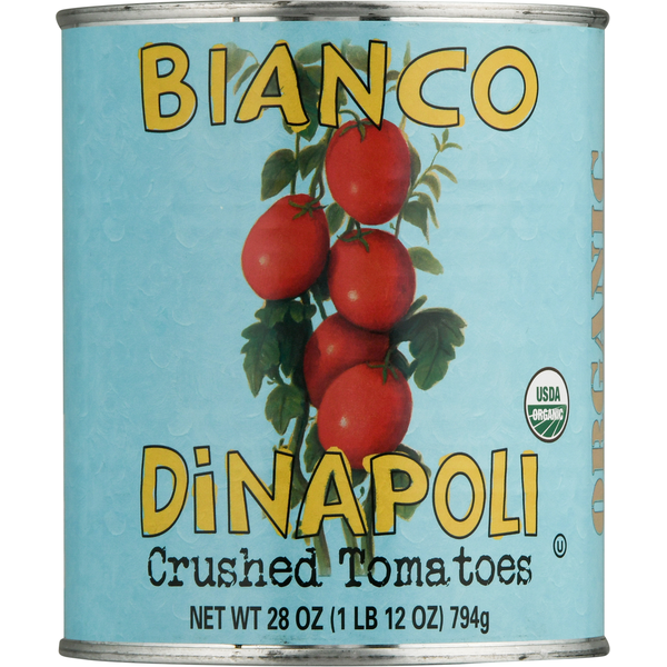 Pasta Sauce Bianco DiNapoli Crushed Tomatoes hero