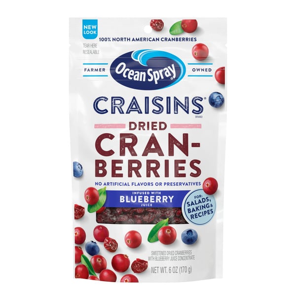 Nuts, Seeds & Dried Fruit Ocean Spray Dried Cranberries Infused with Blueberry Juice hero