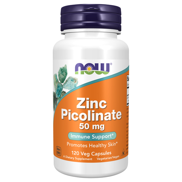 Vitamins & Minerals NOW Zinc Picolinate 50 mg hero