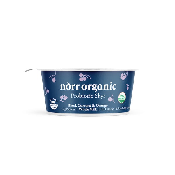 Yogurt Norr Organic Probiotic Skyr Yogurt Whole Milk, Black Currant & Orange hero