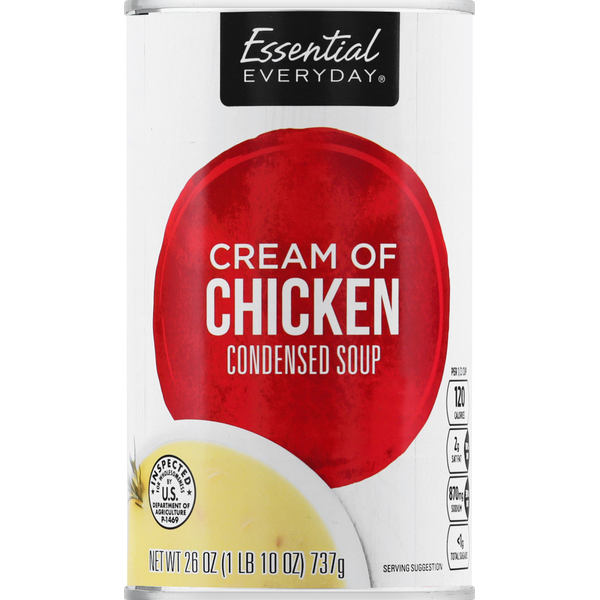 Soup, Broth & Bouillon Essential Everyday Condensed Soup, Cream of Chicken hero