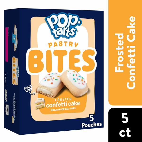 Bakery Desserts Pop-Tarts Baked Pastry Bites, Kids Snacks, School Lunch, Frosted Confetti Cake hero