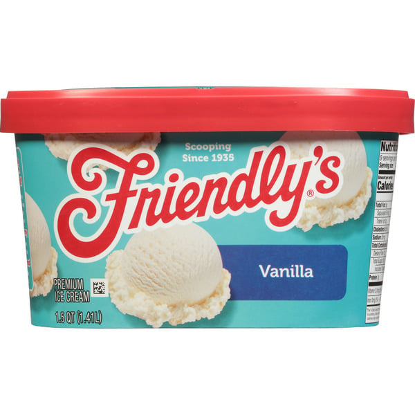 Ice Cream & Ice Friendly's Rich and Creamy Vanilla Premium Ice Cream hero