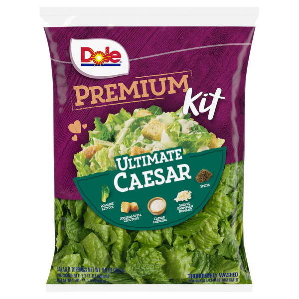 Lettuce, Salad & Leafy Greens Dole Premium Kit, Ultimate Caesar hero