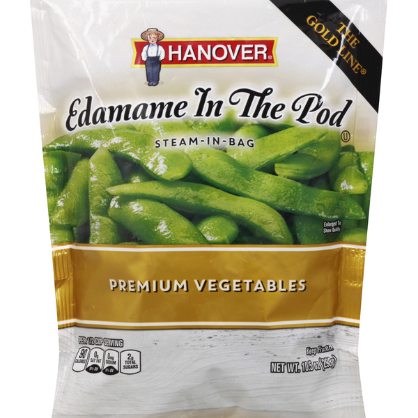 Frozen Vegan & Vegetarian Hanover Edamame In The Pod, Premium Vegetables hero