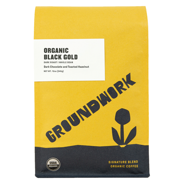 Coffee Groundwork Organic Black Gold, Dark Roast, Whole Bean hero