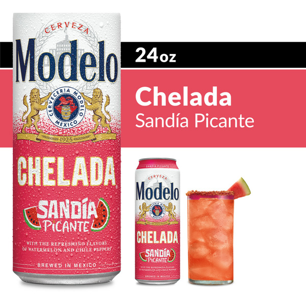 Beers & Coolers Modelo Chelada Sandía Picante Mexican Import Flavored Beer Can hero